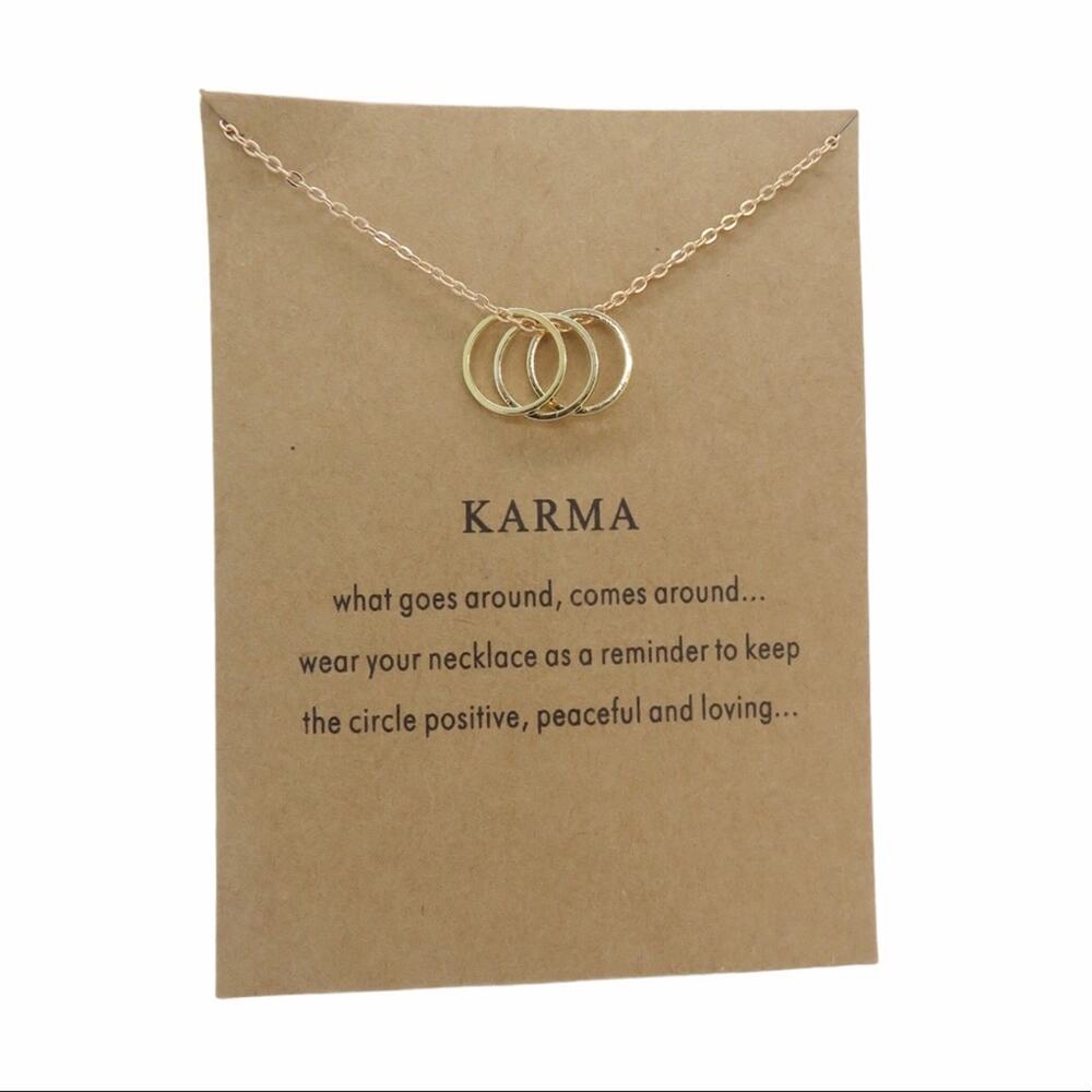 Francesca's Karma Gold Minimalist Pendant Necklace Gift